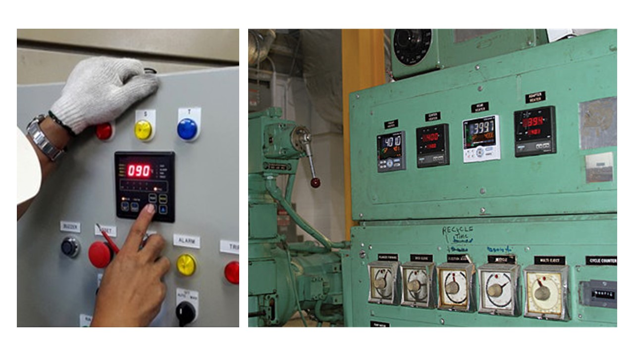 Bộ điểu khiển và hiển thị nhiệt độ găn tủ điện