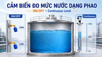 Cảm biến đo mức nước dạng phao ON OFF và liên tục