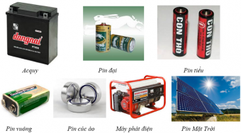 Một số nguồn điện phổ biến hiện nay