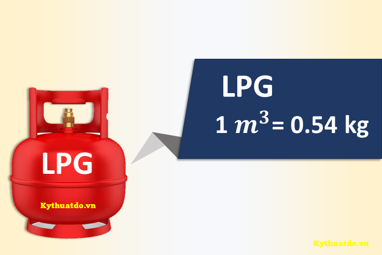 quy đổi thể tích và khối lượng khí LPG