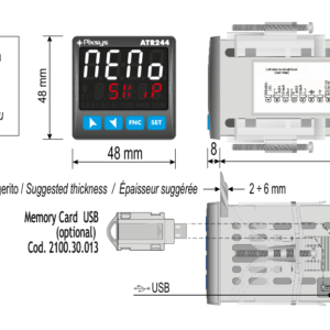 Bộ điều khiển PID ATR244 - kích thước