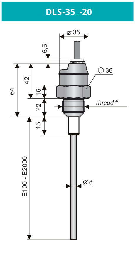 Cảm biến báo mức Điện dung DLS-35 _-20
