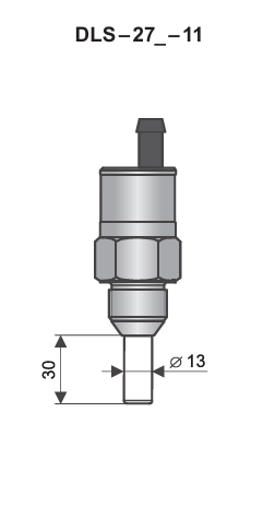 Cảm biến đo mức điện dung DLS-27-11 - Dimensional Drawing