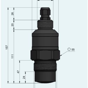 Cảm biến đo mức radar anten ARLM-54N-08