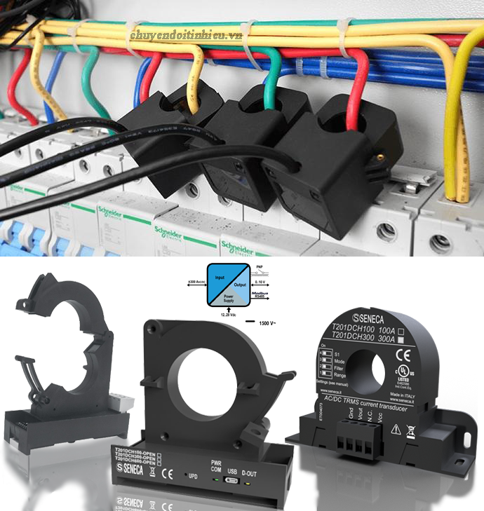 Cảm biến dòng điện 300A đo AC DC cách li tín hiệu