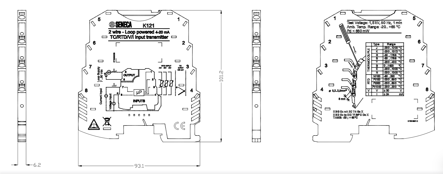 Kích thước thực tế của K121